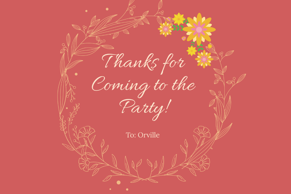 Free First Birthday Thank You Card Template