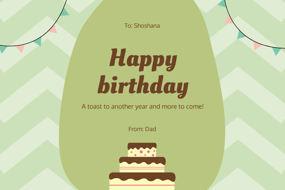 Free Special Birthday Card For Daughter Template