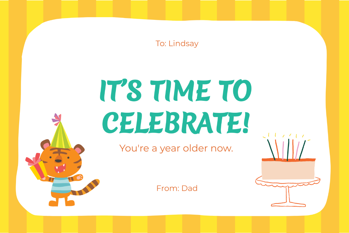 Free Funny Birthday Card For Daughter Template