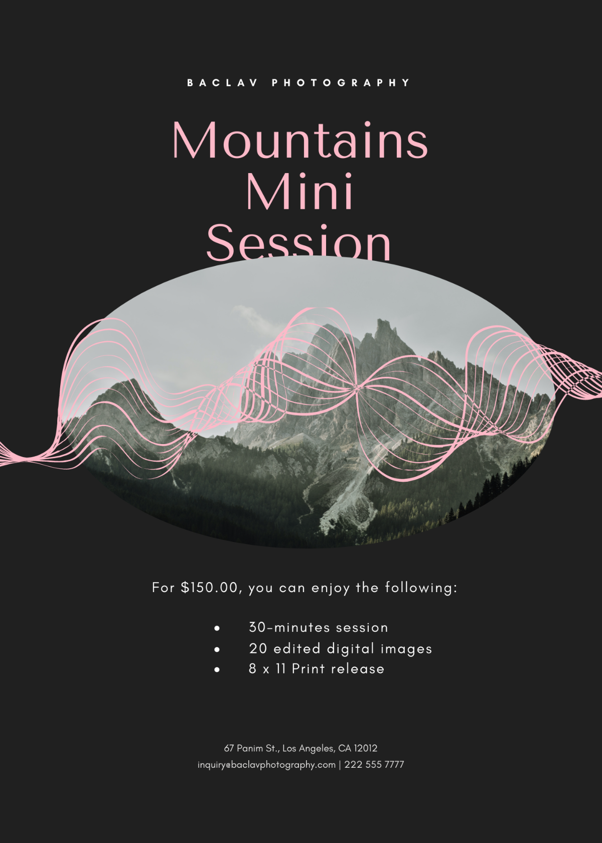 Free Mountains Mini Session Template