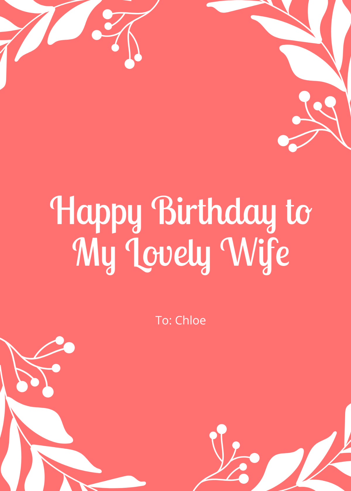 Unique Birthday Card For Wife