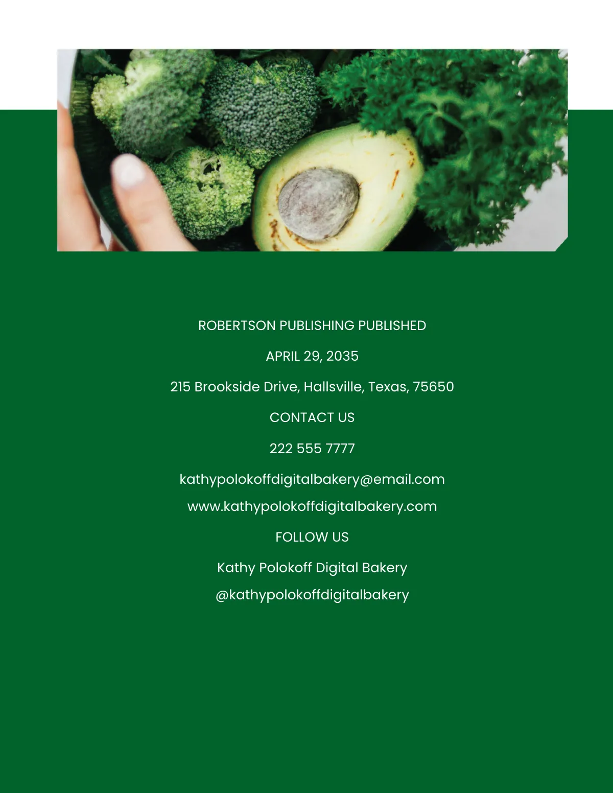 Free Elegant Vegan Cookbook Template to Edit Online