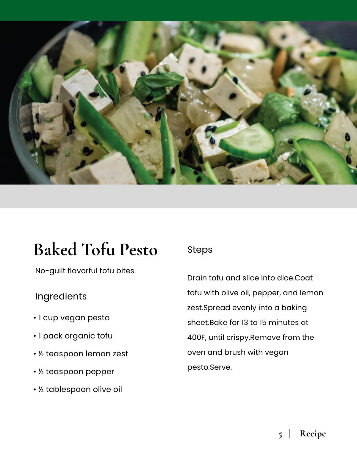 Free Elegant Vegan Cookbook Template to Edit Online
