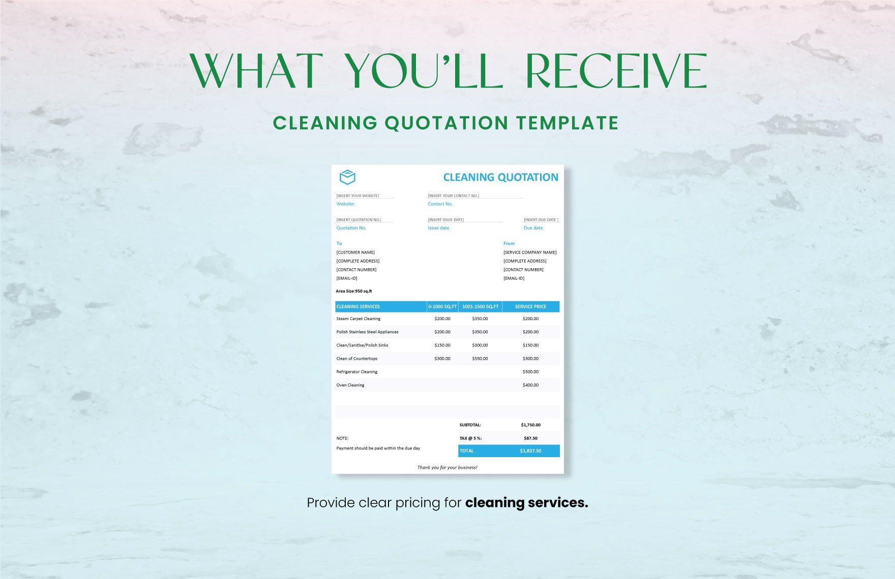 Cleaning Quotation Template