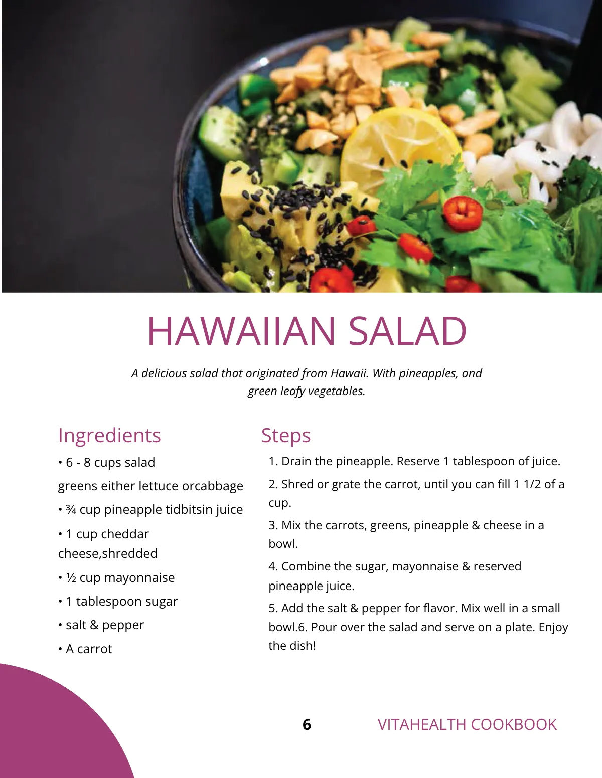 Free Modern Healthy Cookbook Template to Edit Online