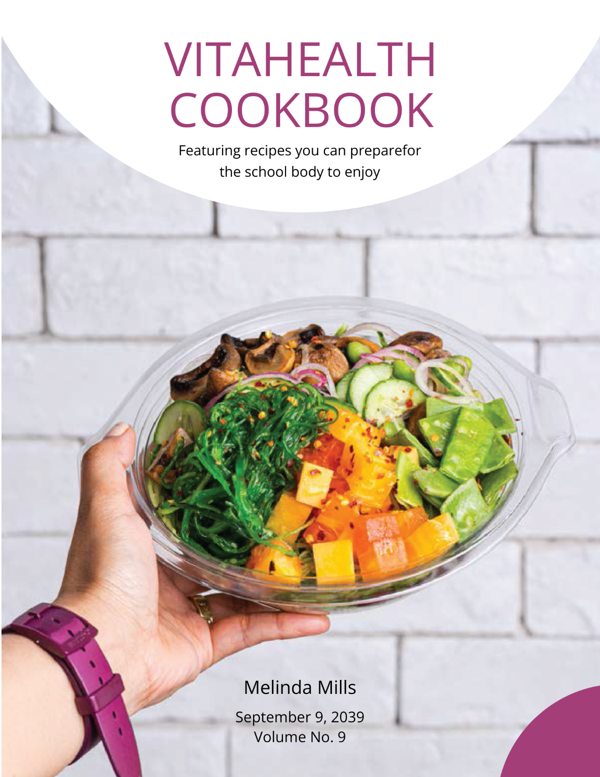 Free Modern Healthy Cookbook Template