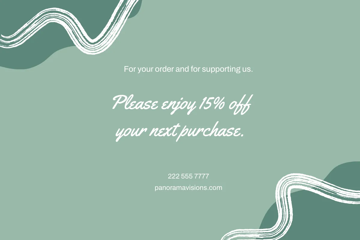 Free Thank You For Supporting Business Card Template to Edit Online