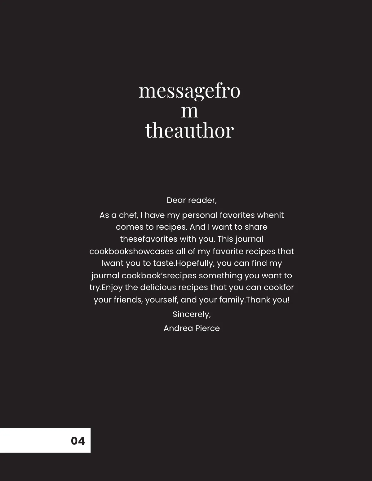 Free Elegant Journal Cookbook Template to Edit Online