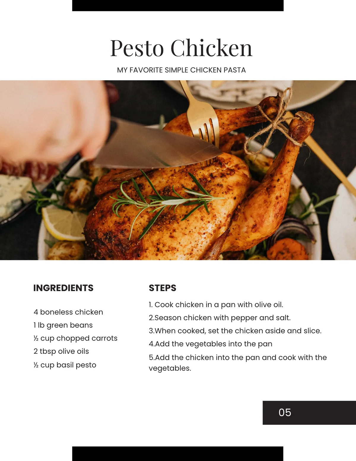 Free Elegant Journal Cookbook Template to Edit Online