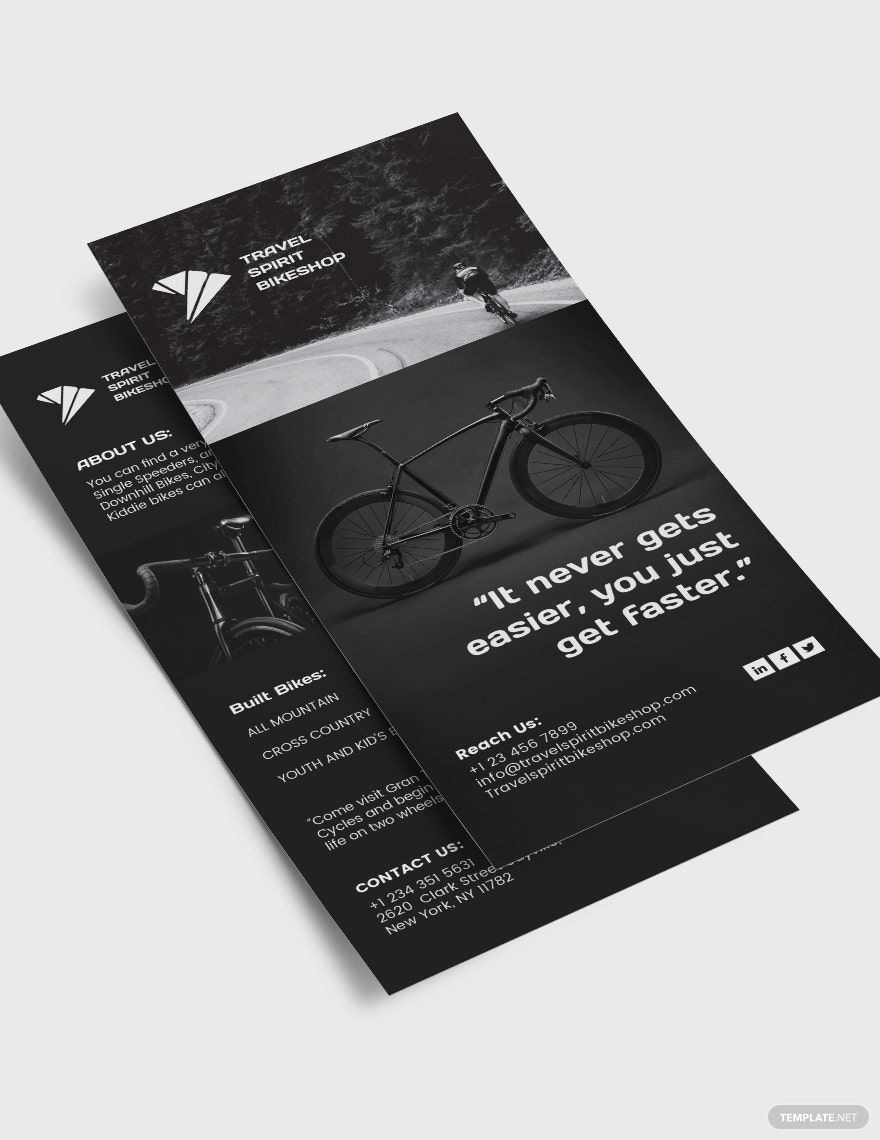 Cycling Shop DL Card Template