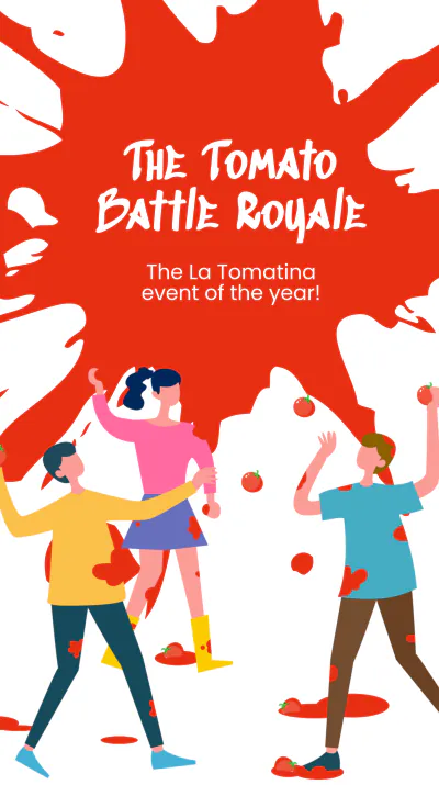 Free La Tomatina Event Instagram Story Template to Edit Online