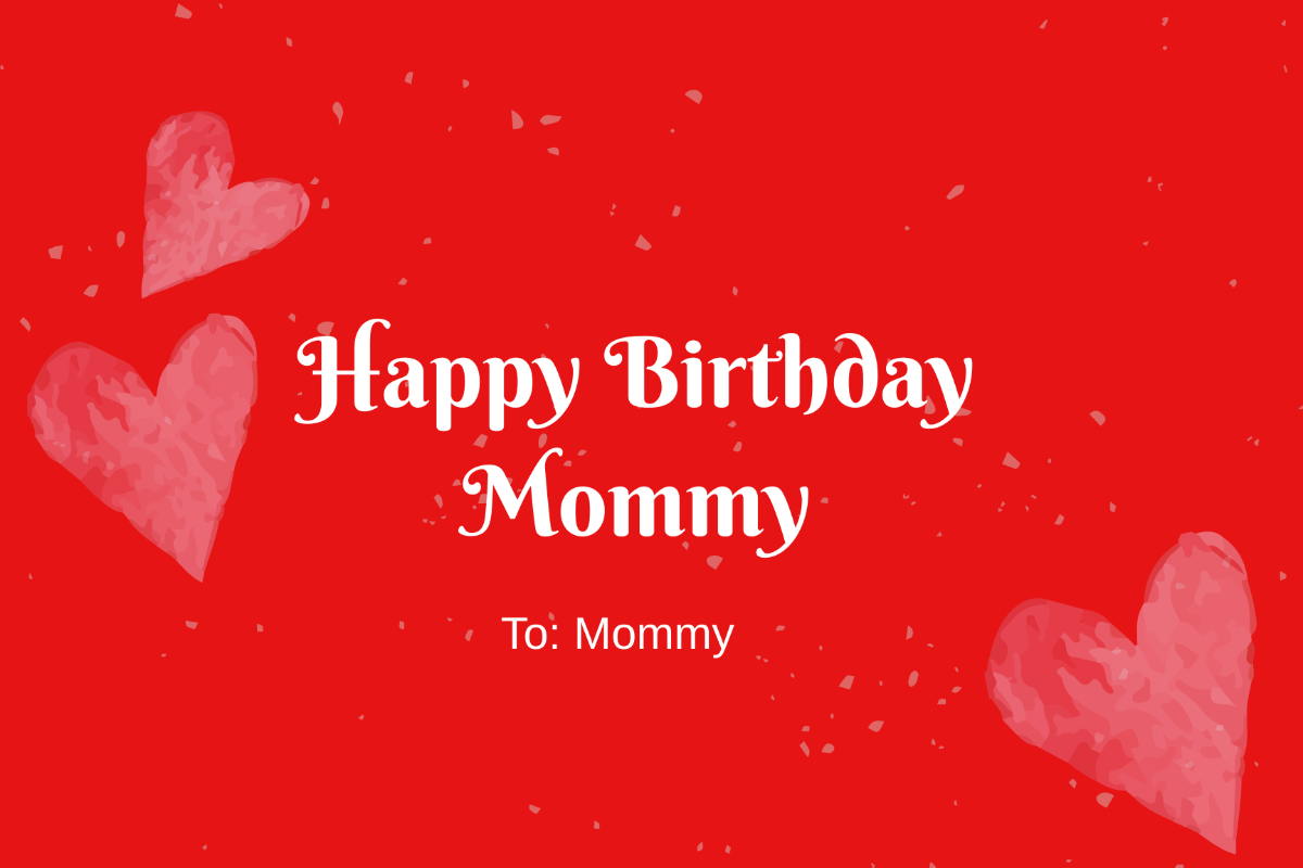 Toddler Birthday Card for Mom Template