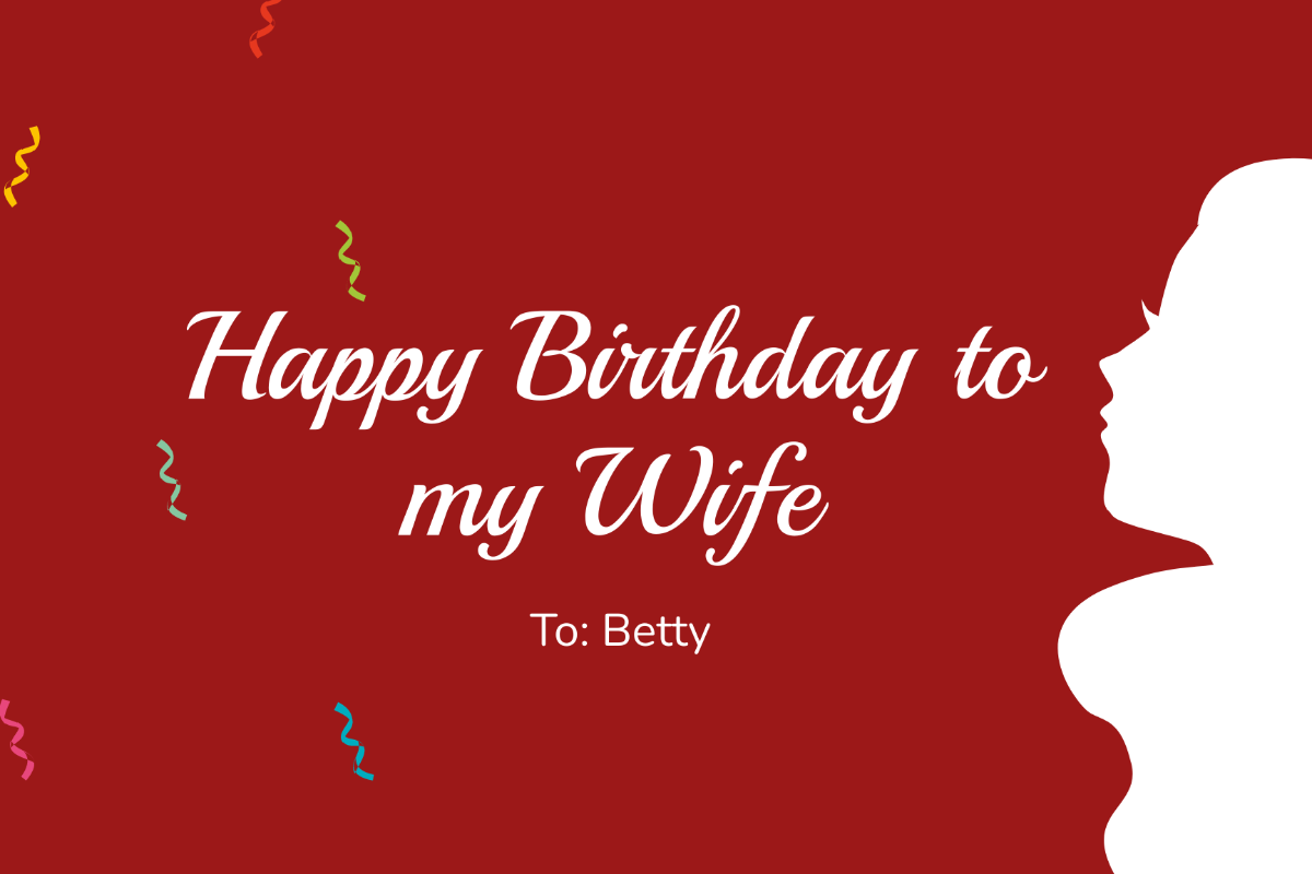 Free Birthday Card For Wife Template