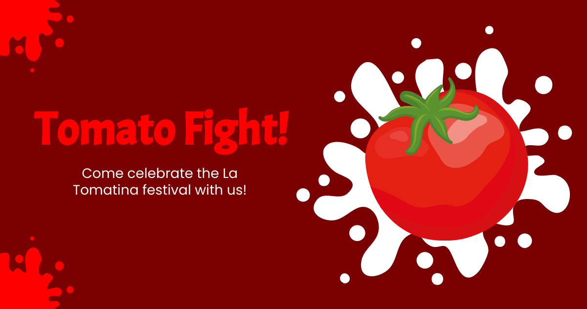 La Tomatina Festival Facebook Post Template