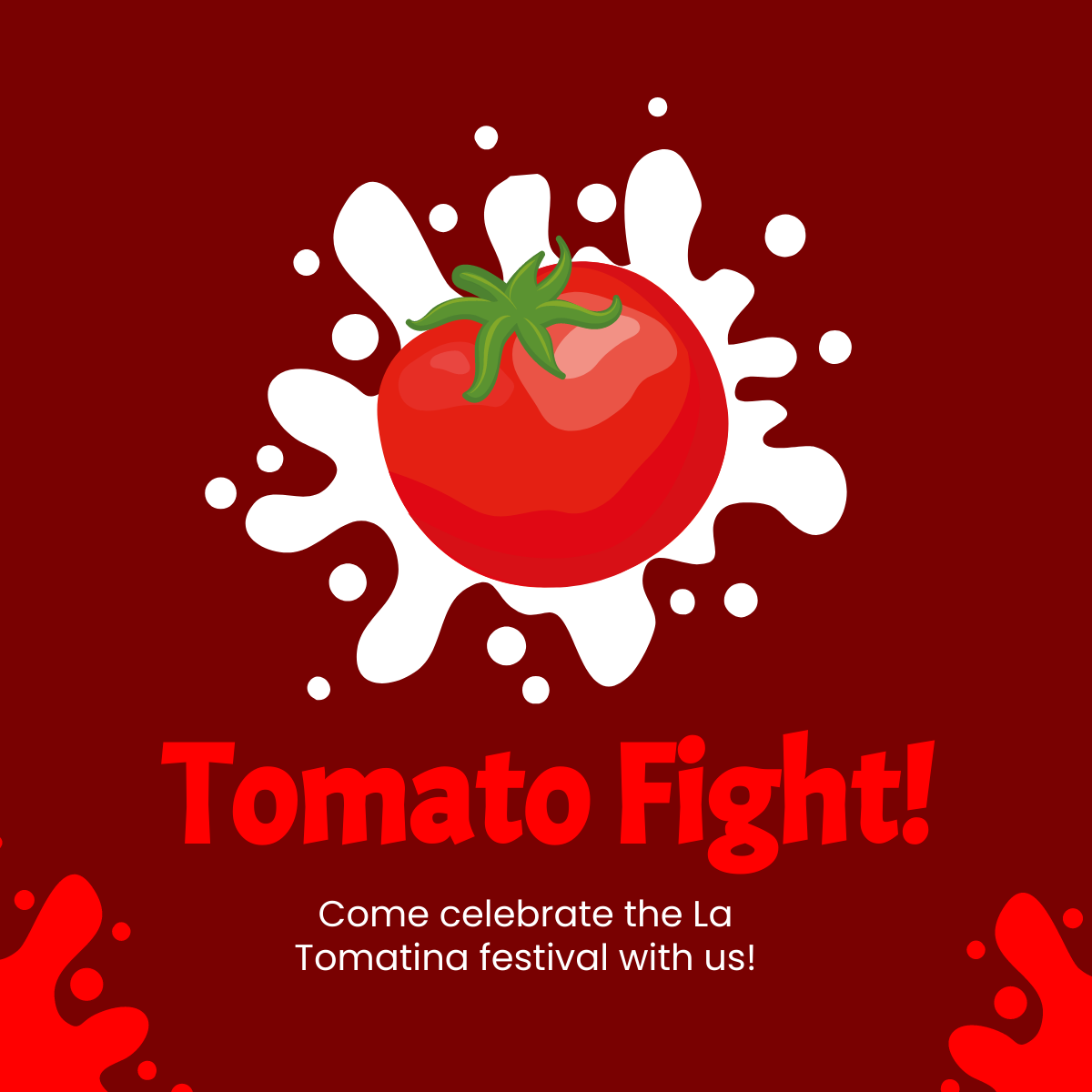 La Tomatina Festival Linkedin Post Template
