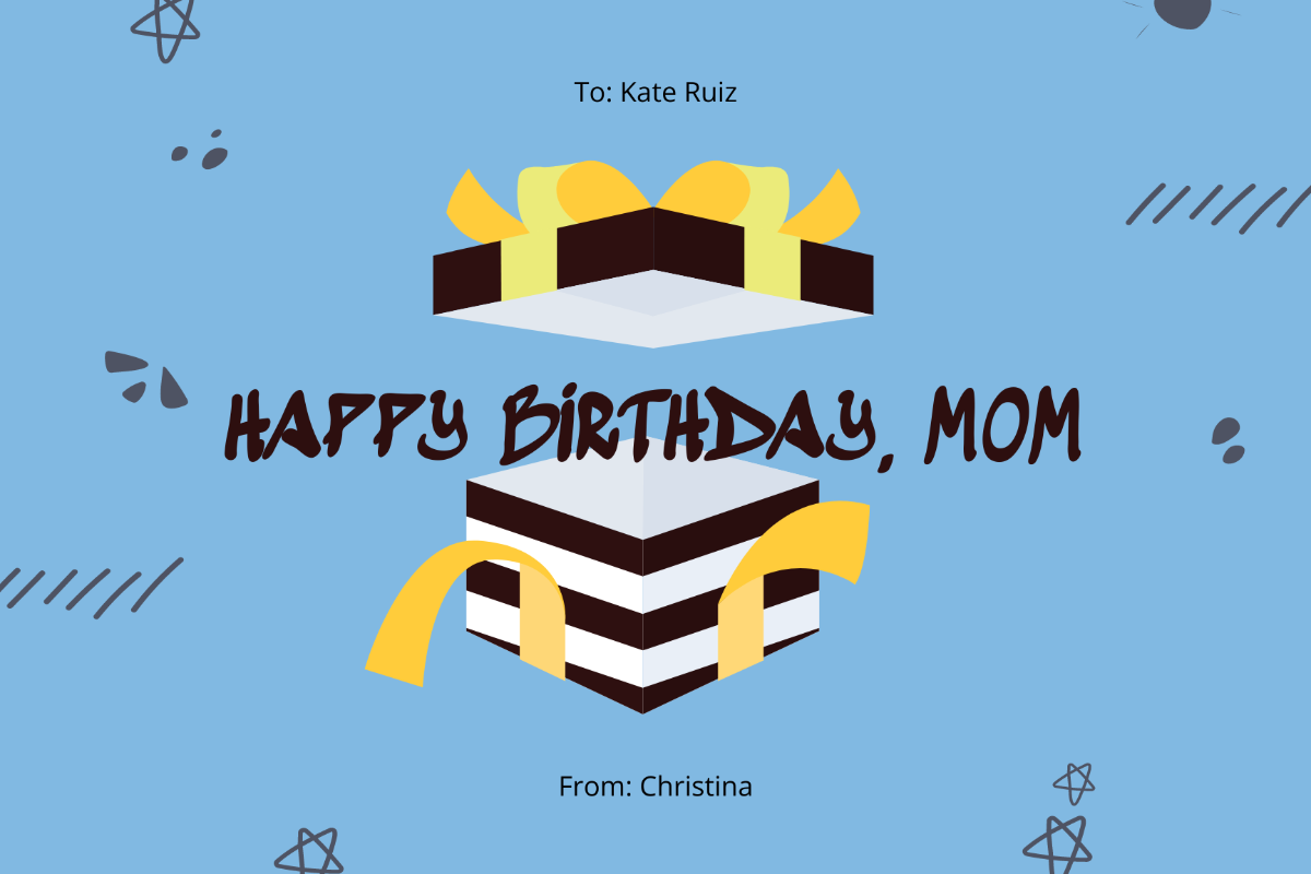 Free Creative Birthday Card For Mom Template