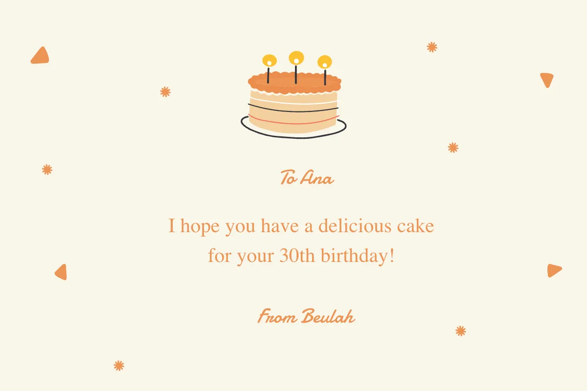 Free 30th Birthday Card Template to Edit Online