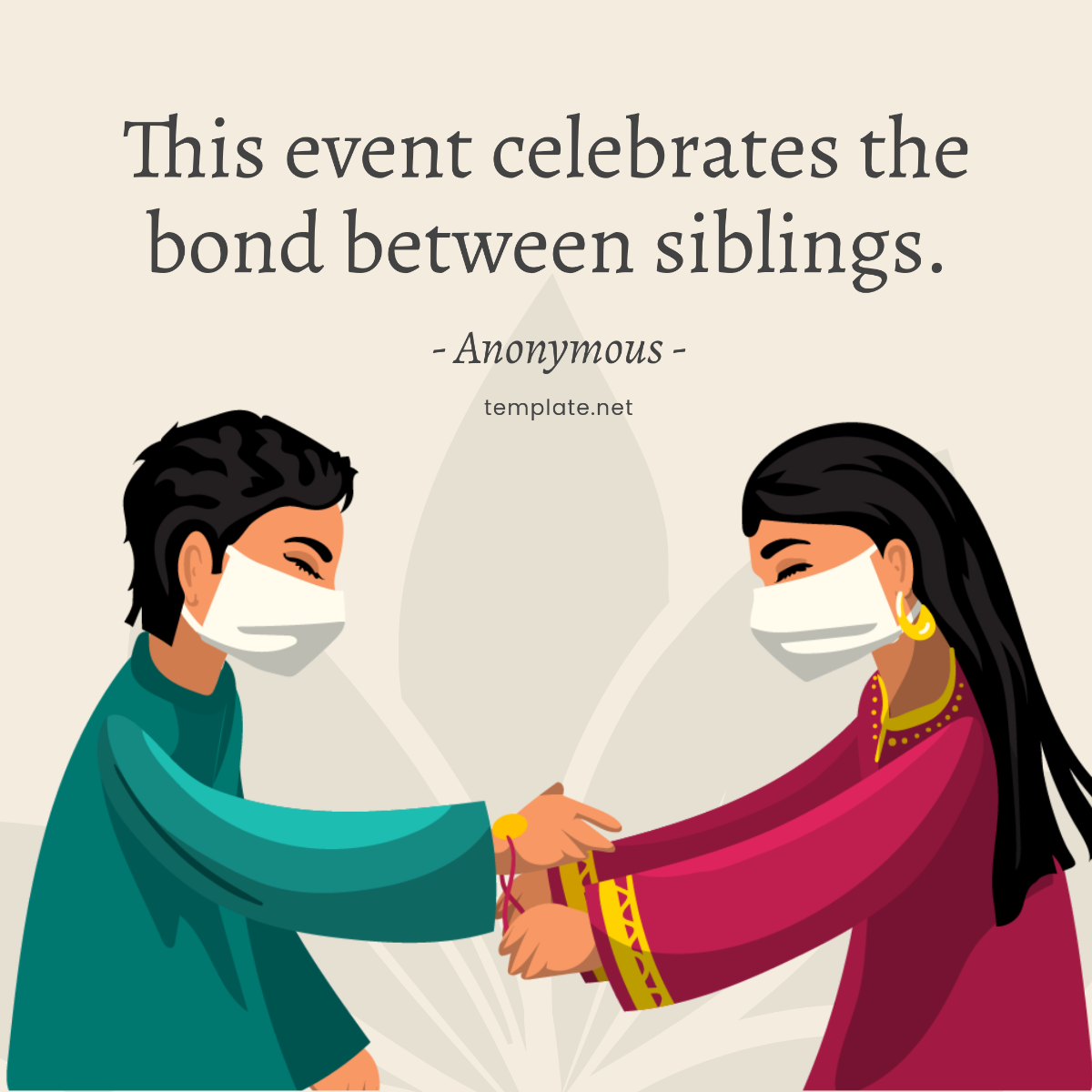 Free Raksha Bandhan Quote Instagram Post Template