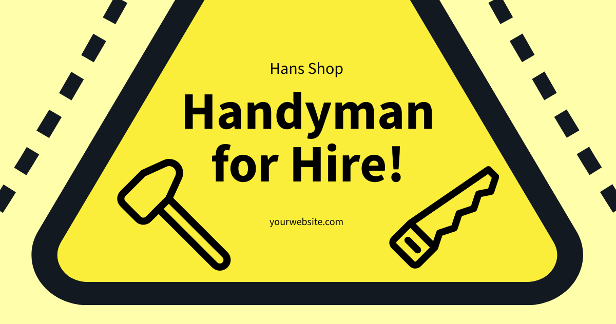 Free Hiring Handyman Facebook Post Template
