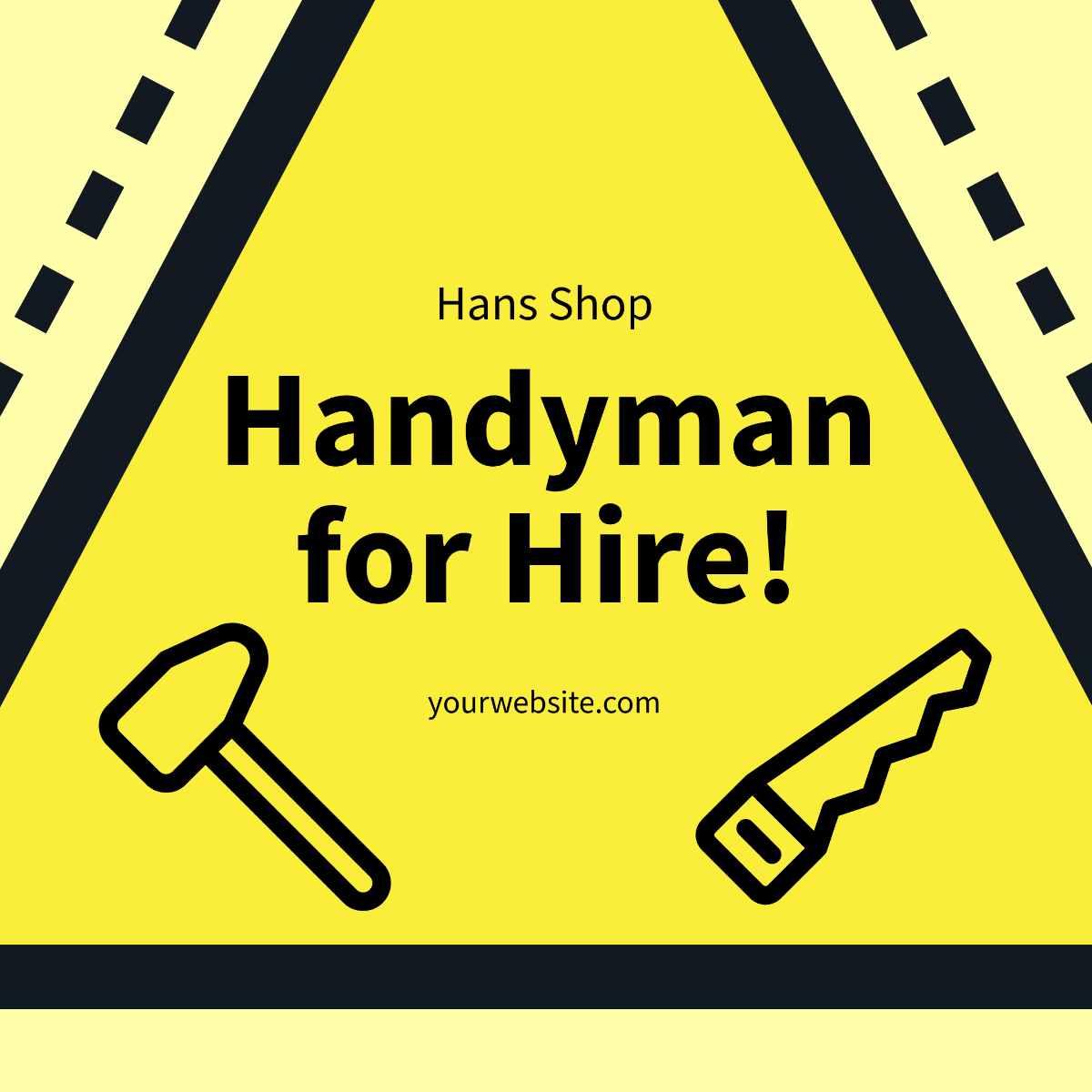 Free Hiring Handyman Instagram Post Template