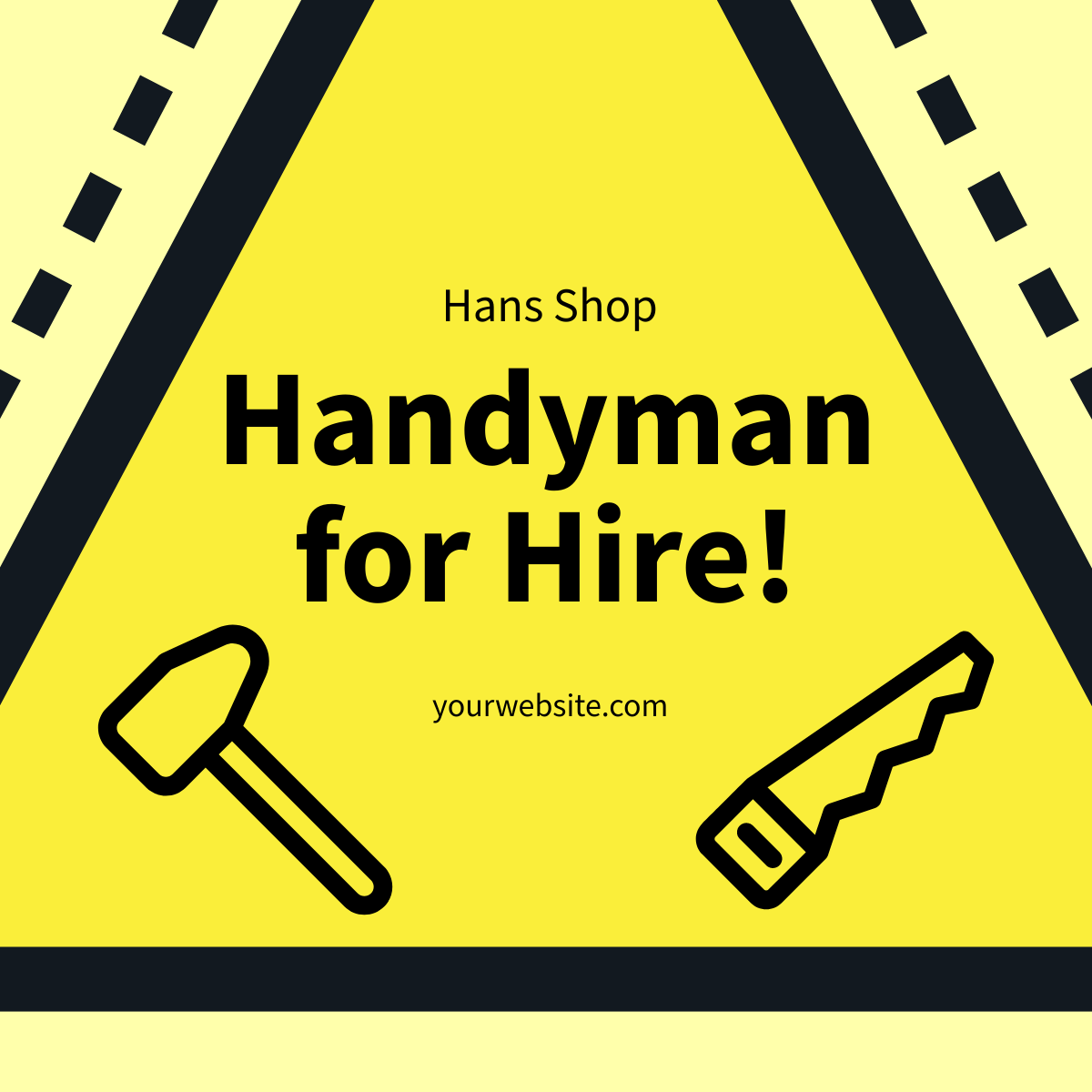 Free Hiring Handyman Linkedin Post Template