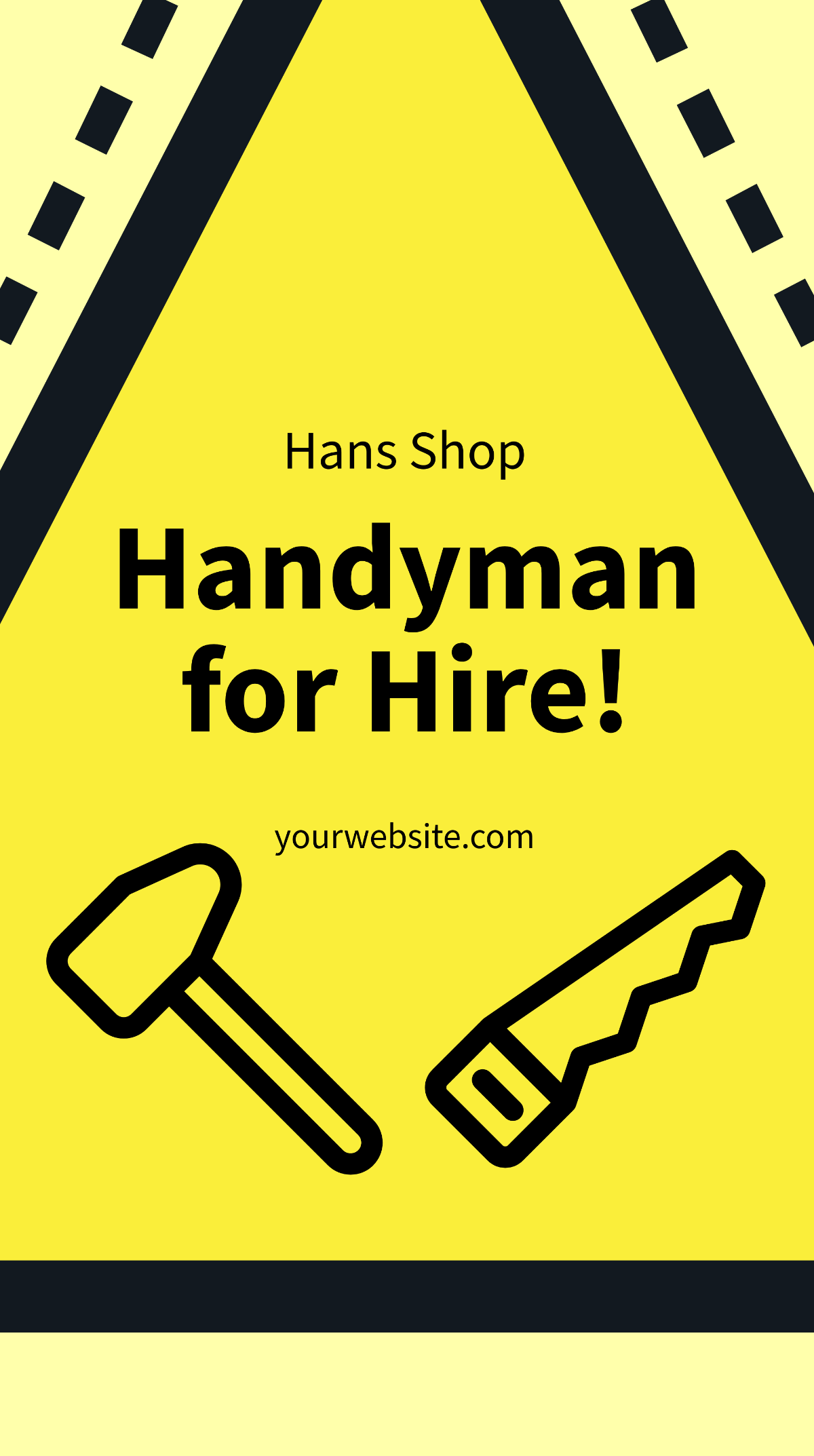 Free Hiring Handyman Whatsapp Post Template