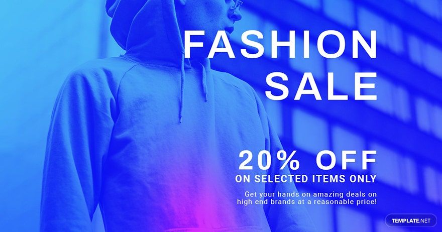 Free Fashion Sale Discounts Facebook Post Template
