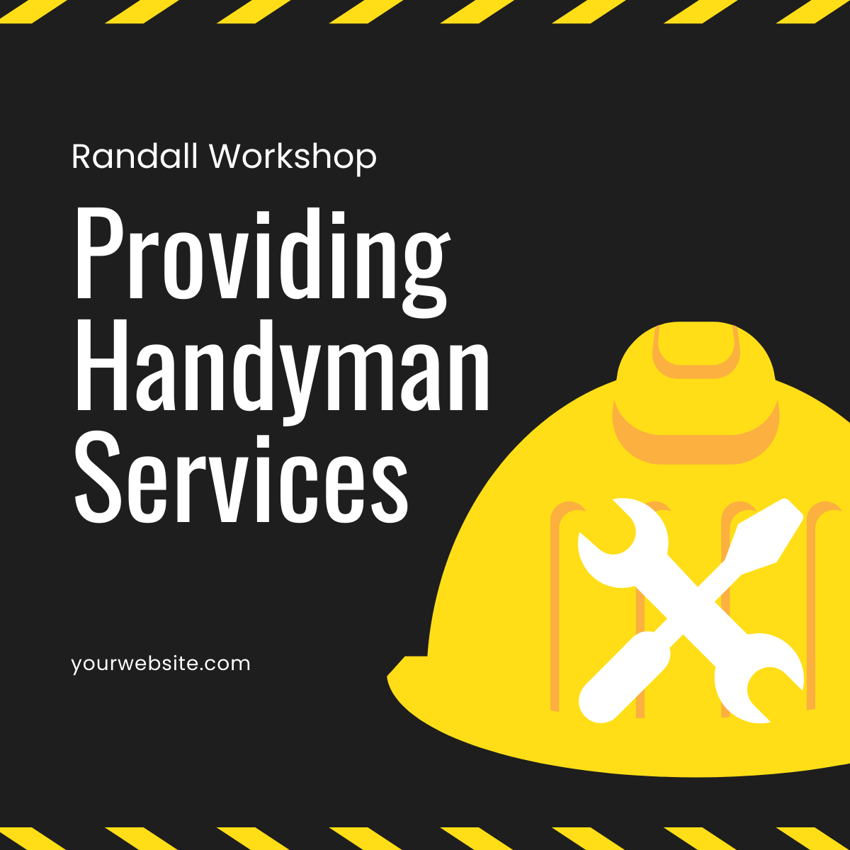 Simple Handyman Services Linkedin Post Template