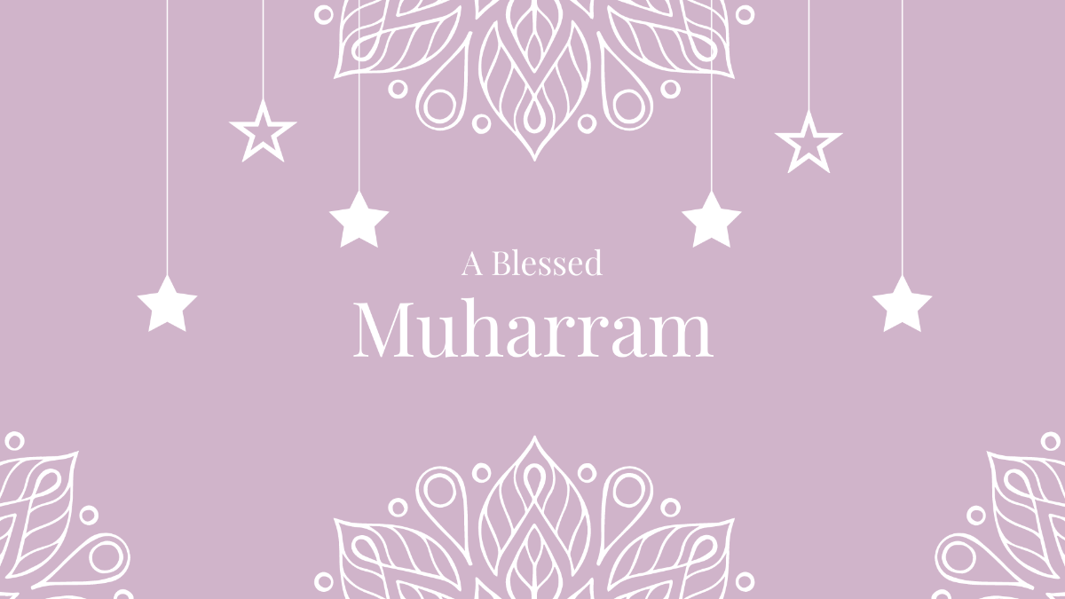 Free White Muharram Wallpaper Template