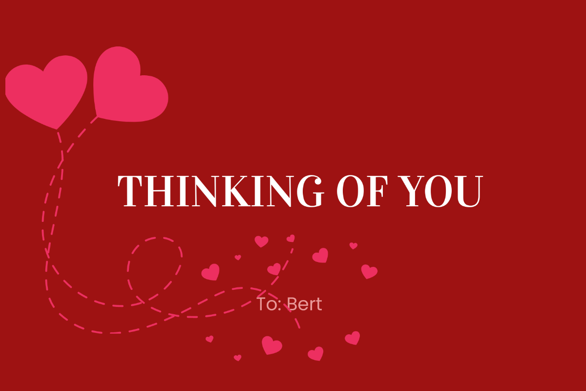 Free Thinking of You Card For Men Template