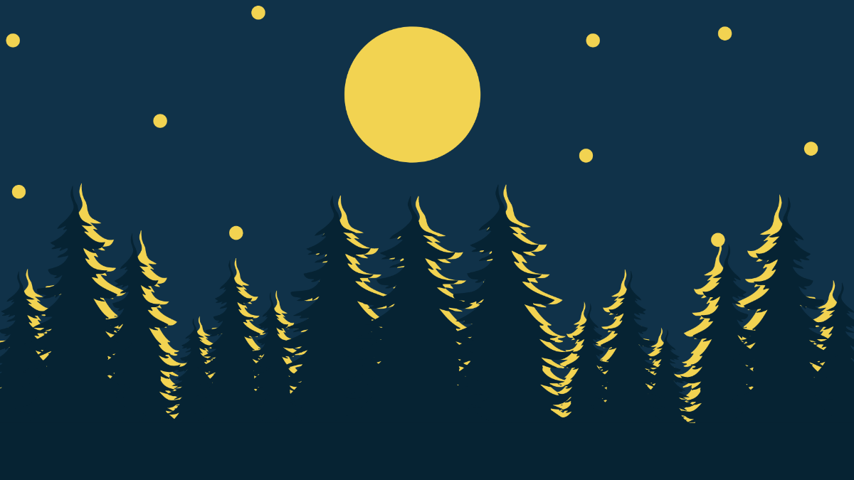 Forest Night Background Template