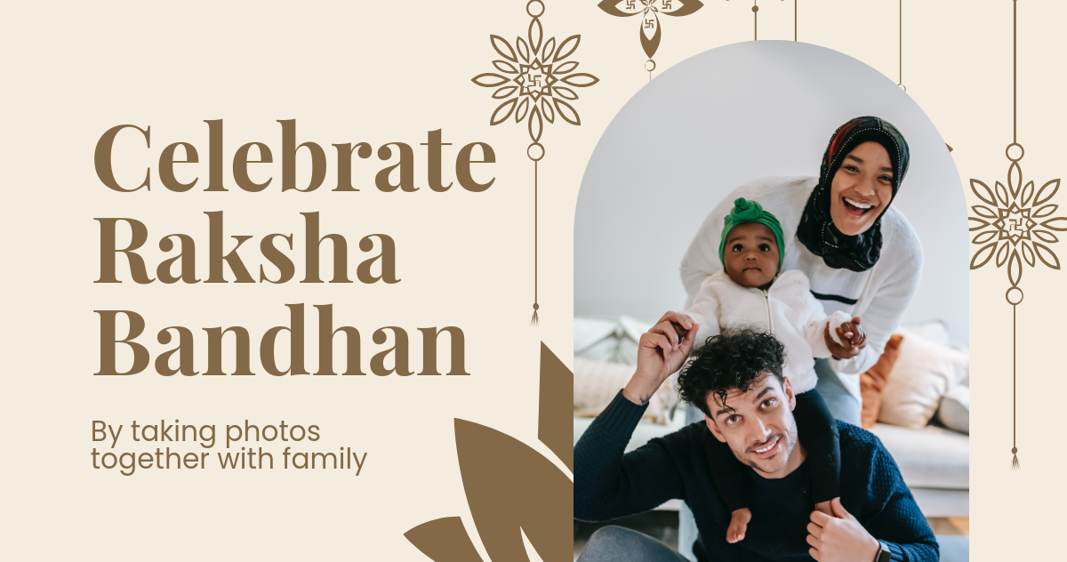 Photo Raksha Bandhan Facebook Post Template - Edit Online & Download