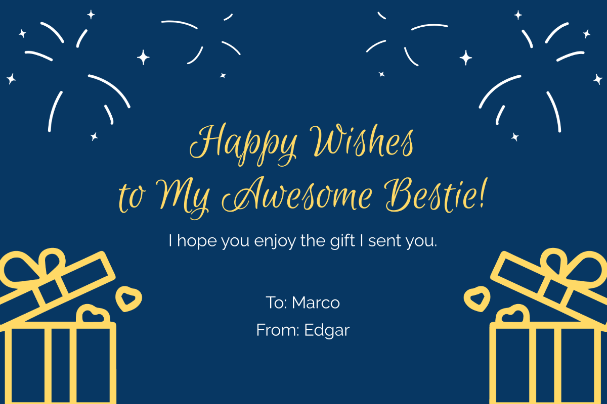 Free Boy Best Friend Birthday Card Template