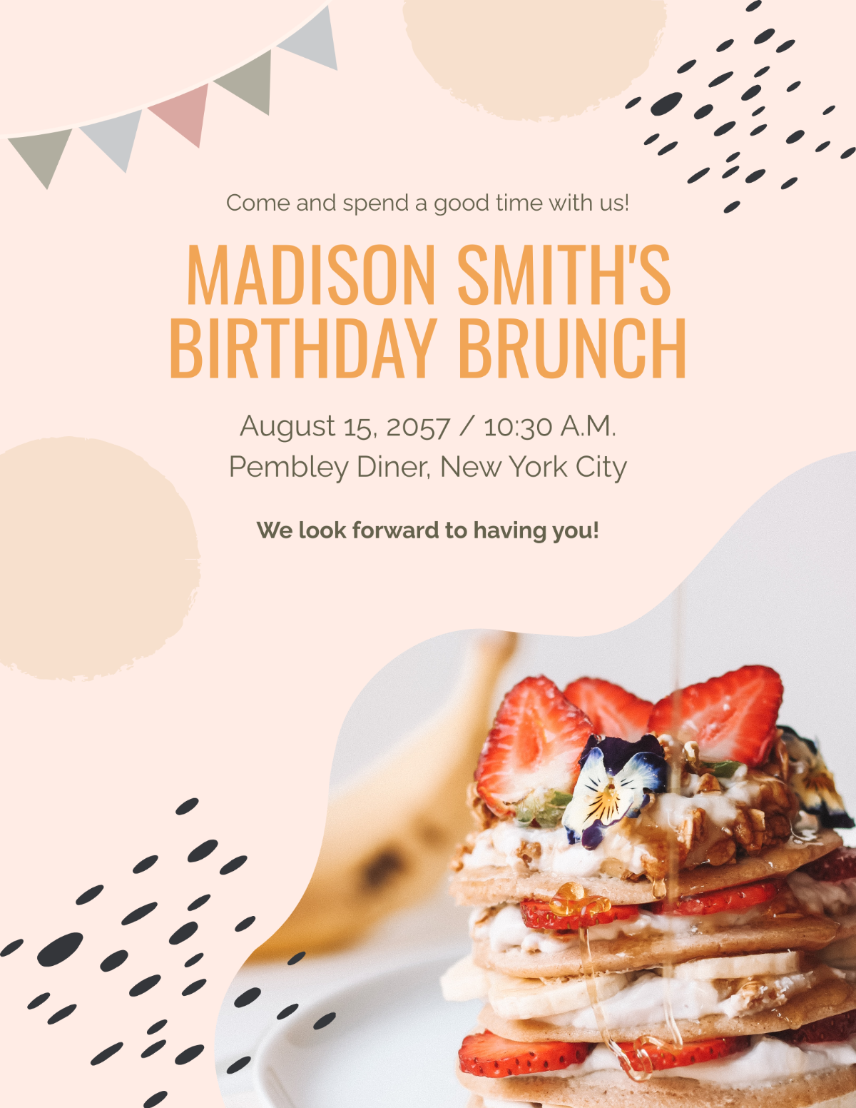 Birthday Brunch Flyer