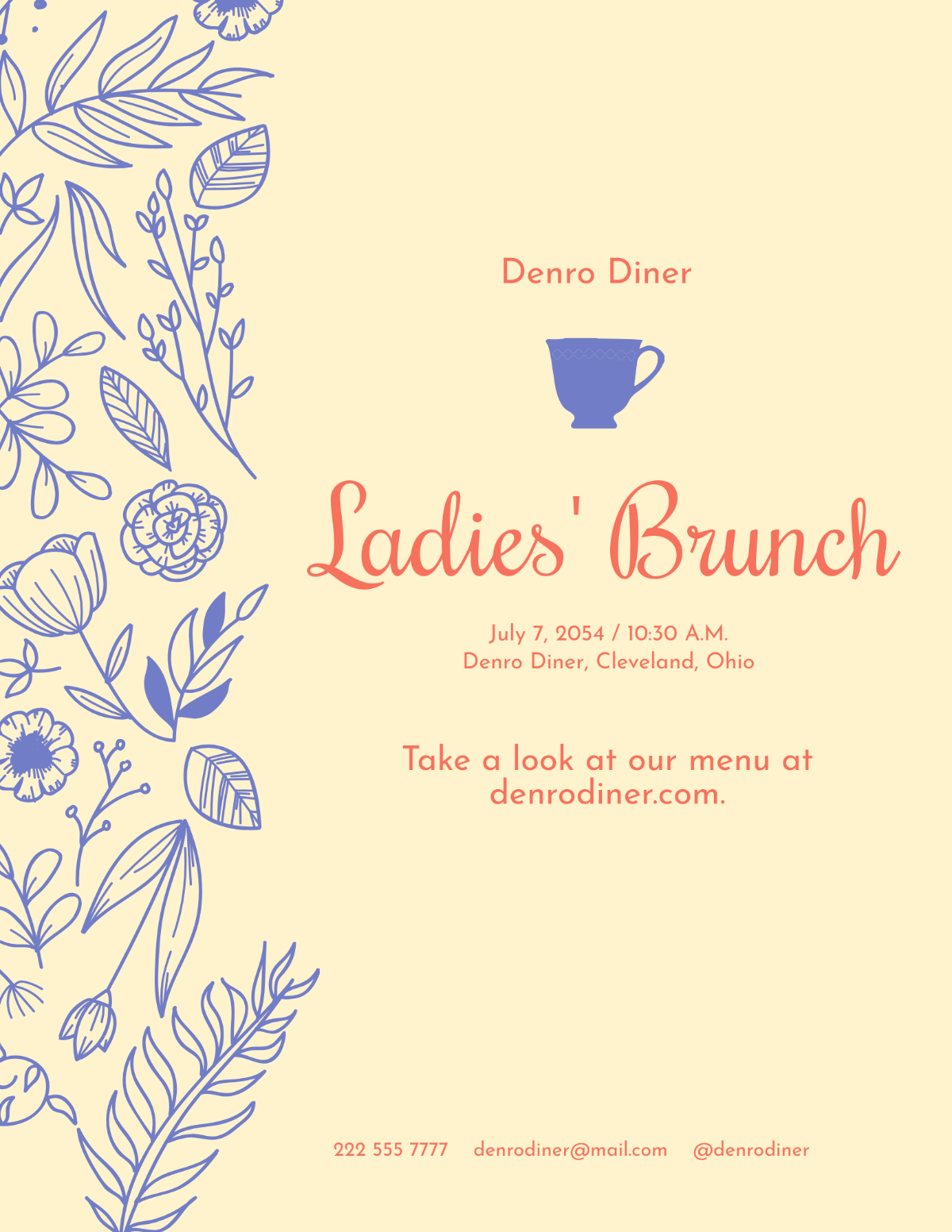 Ladies  Brunch Flyer Template - Edit Online & Download