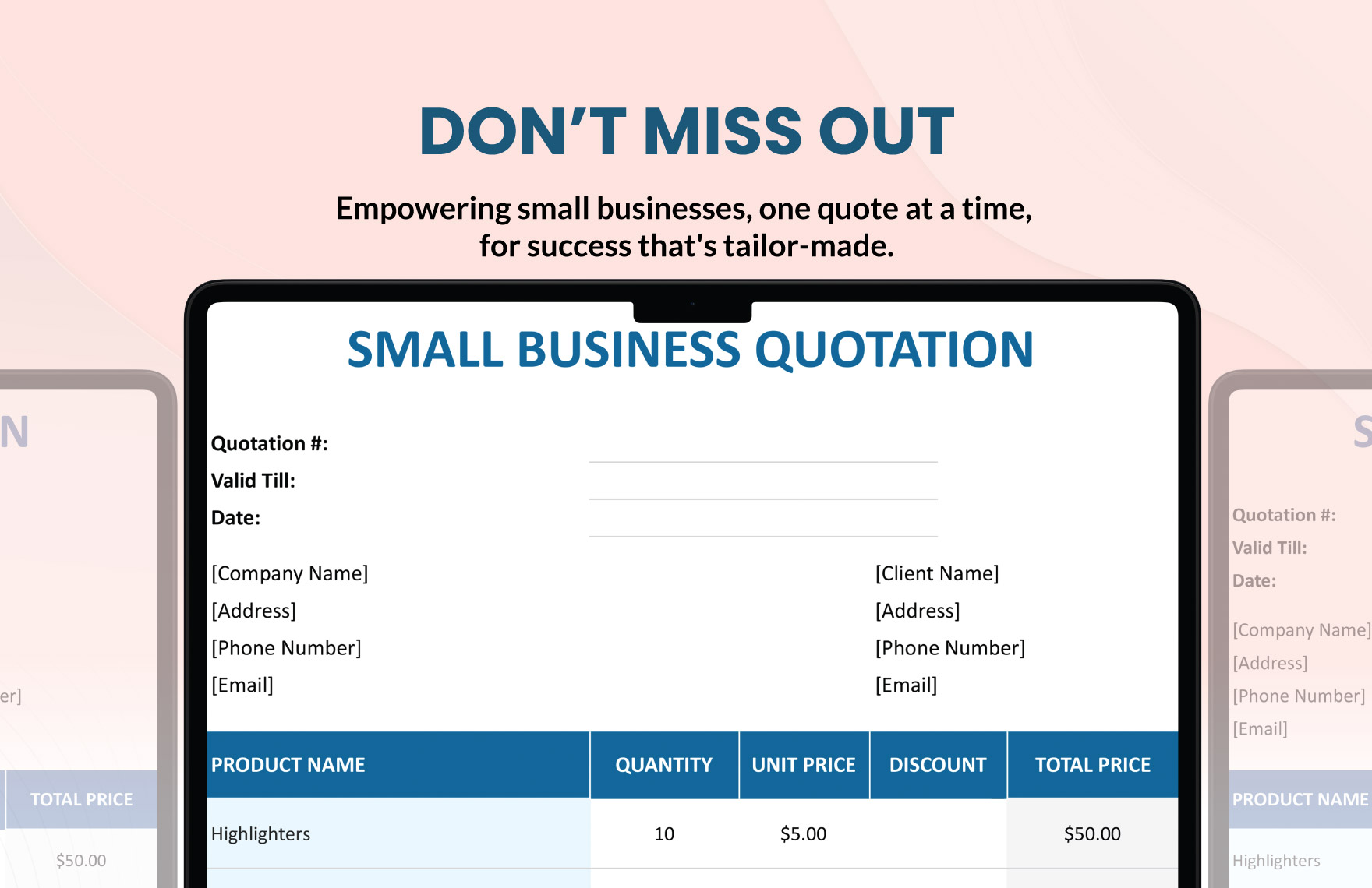 Small Business Quotation Template
