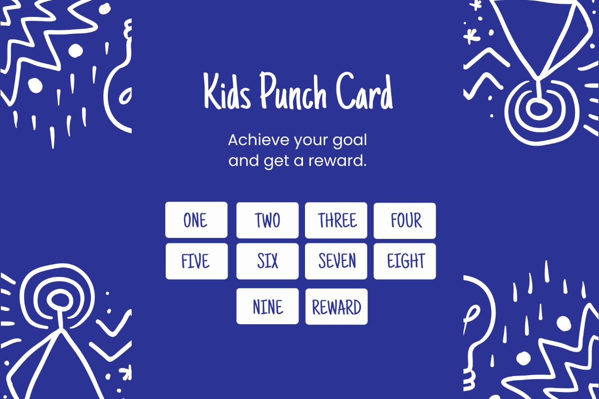Kids Punch Card Template