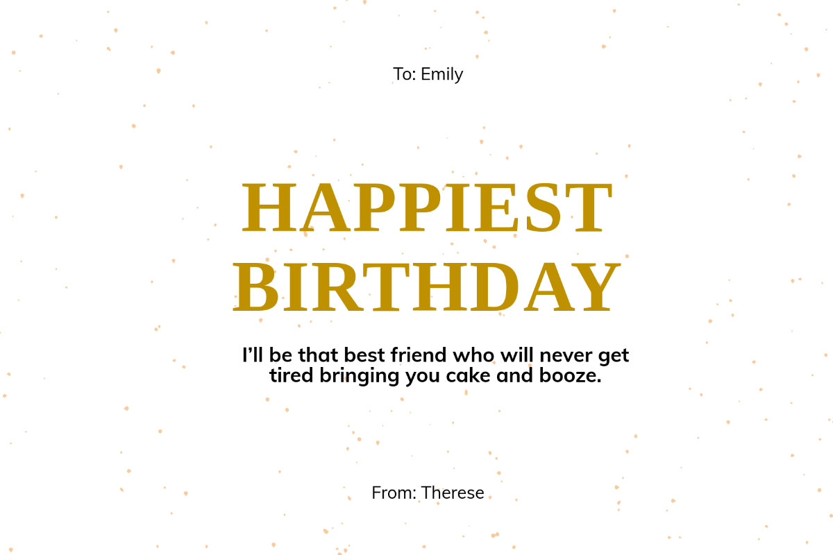 Free Girl Best Friend Birthday Card Template