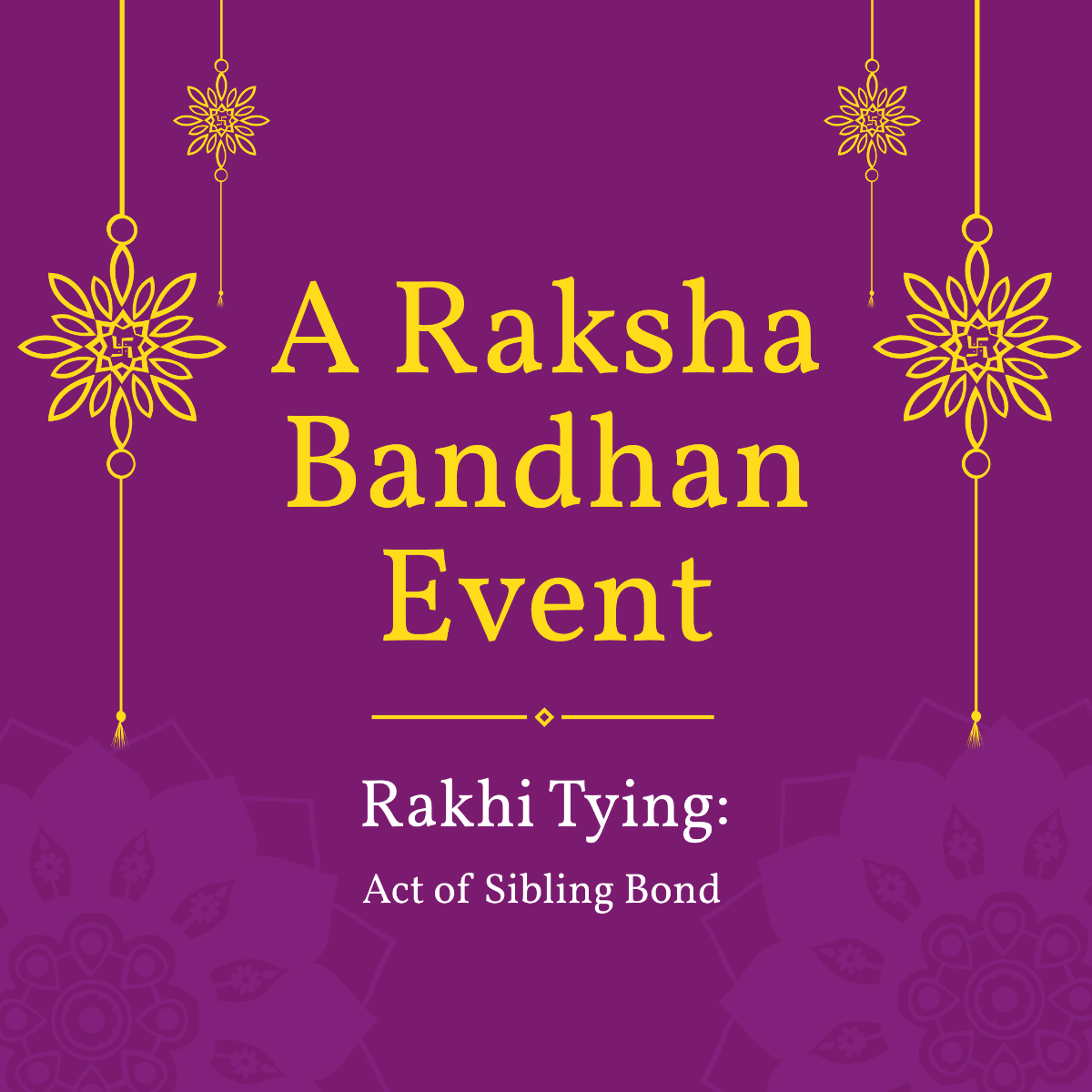 Raksha Bandhan Event Instagram Post Template