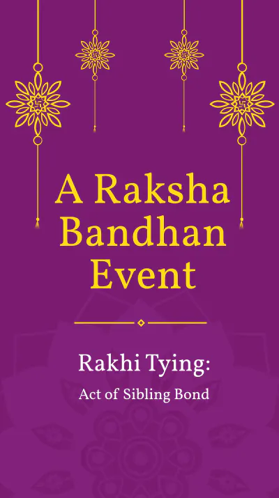 Free Raksha Bandhan Event Instagram Story Template to Edit Online