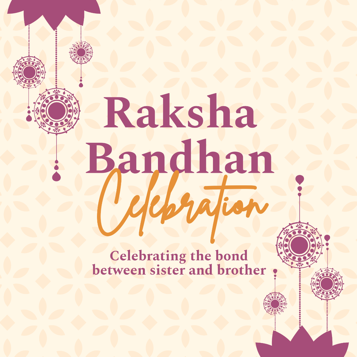 Modern Raksha Bandhan Instagram Post Template