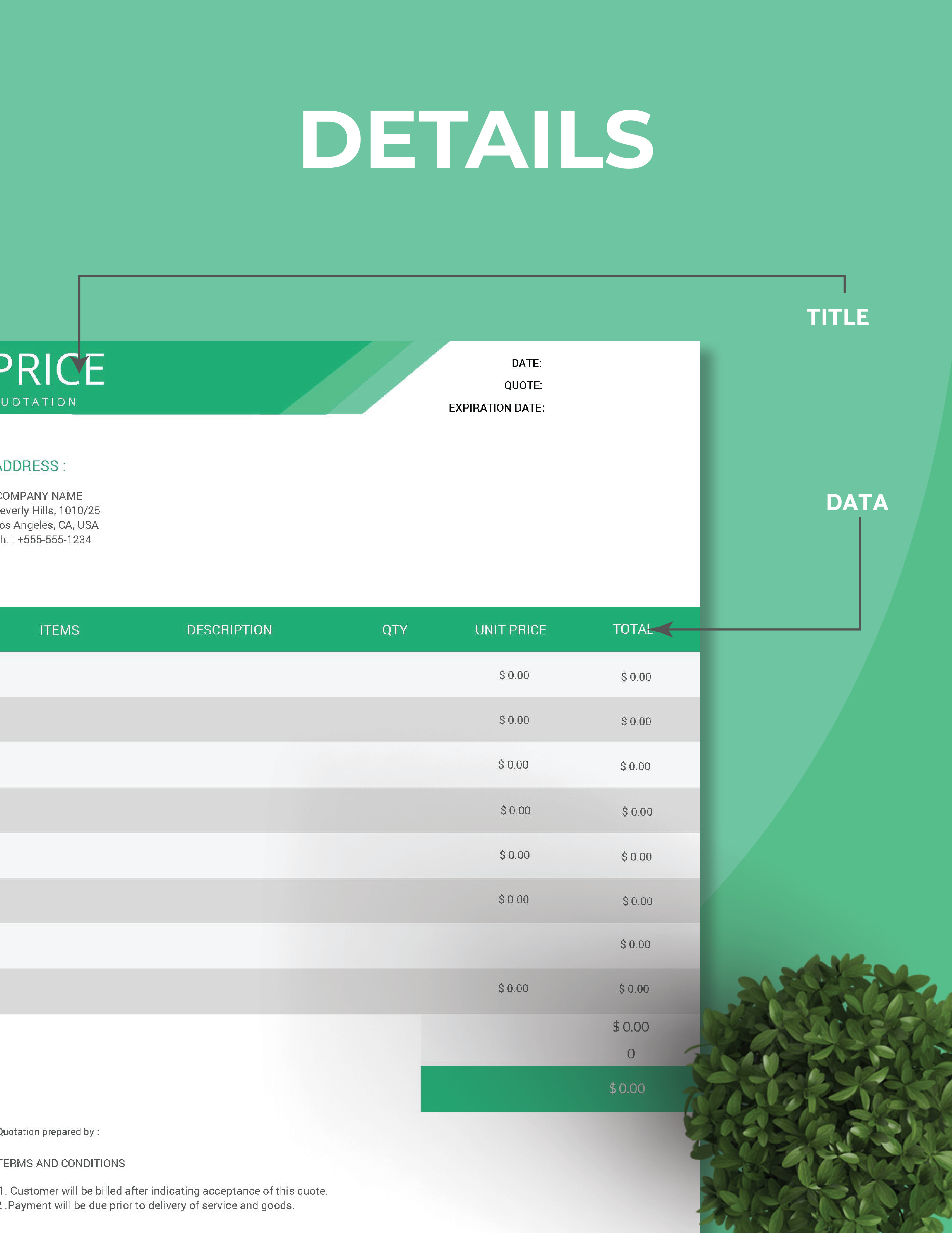 Web Design Quotation Template Google Docs, Google Sheets, Excel, Word