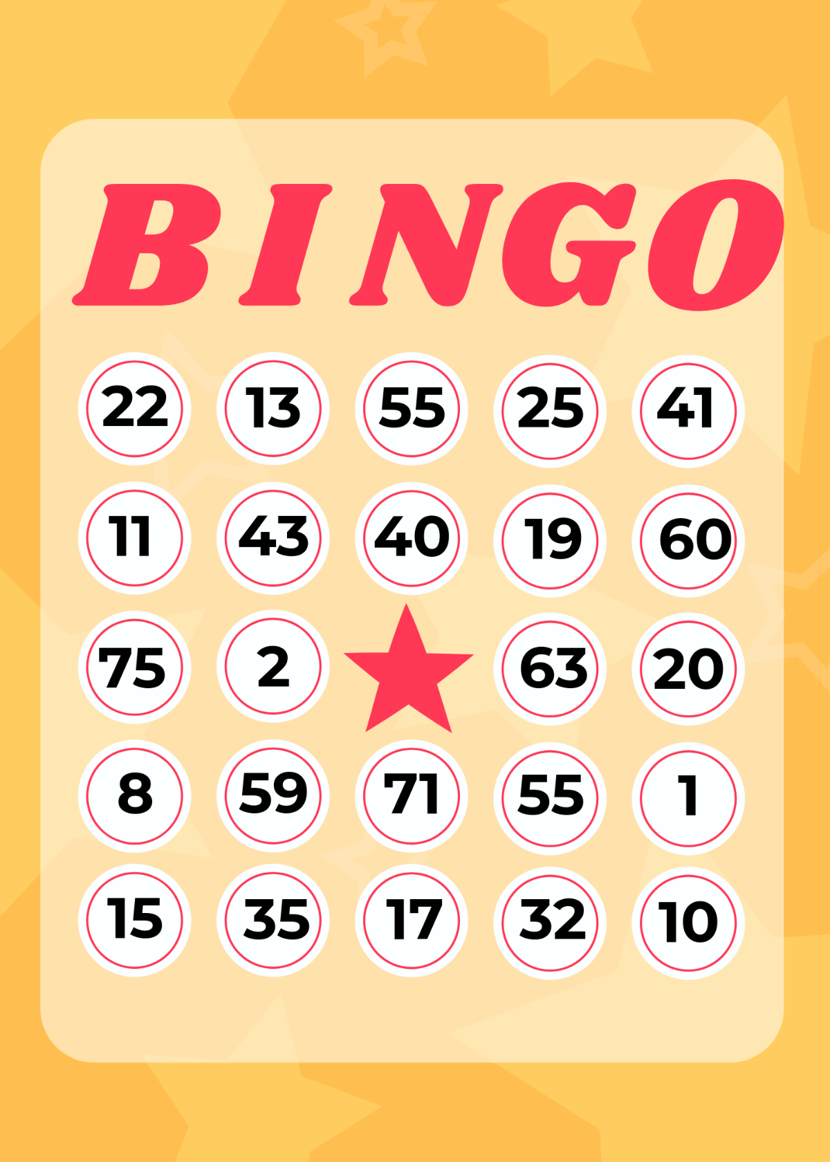 Bingo Card Template - Edit Online & Download