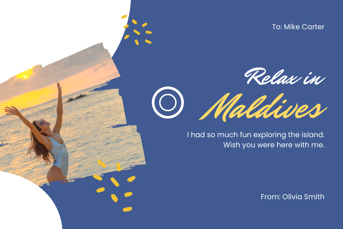 Vacation Travel Postcard Template - Edit Online & Download