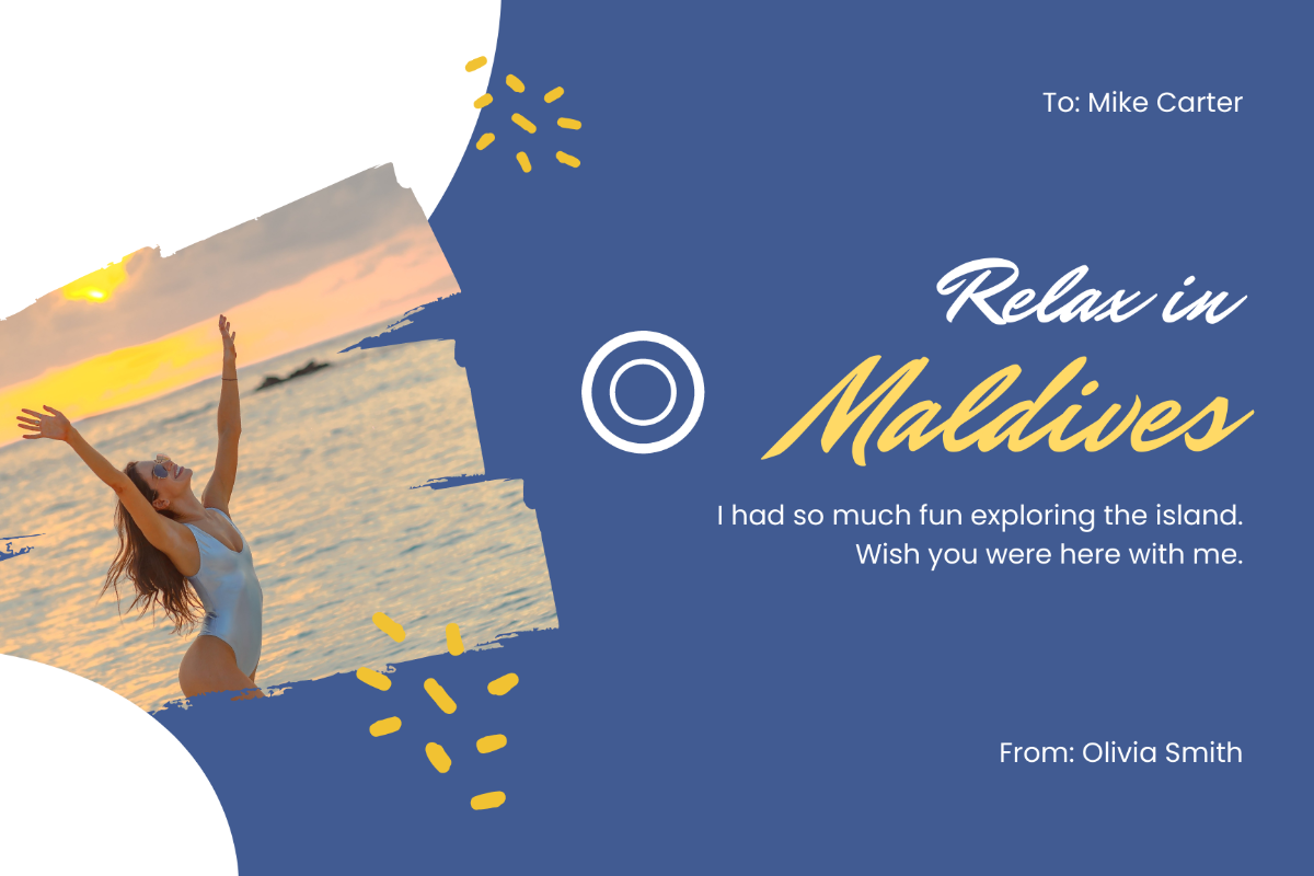 Vacation Travel Postcard Template