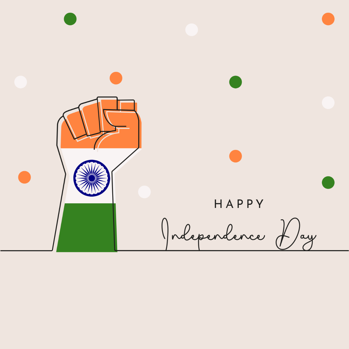 Free Happy Indian Independence Day Clipart Template