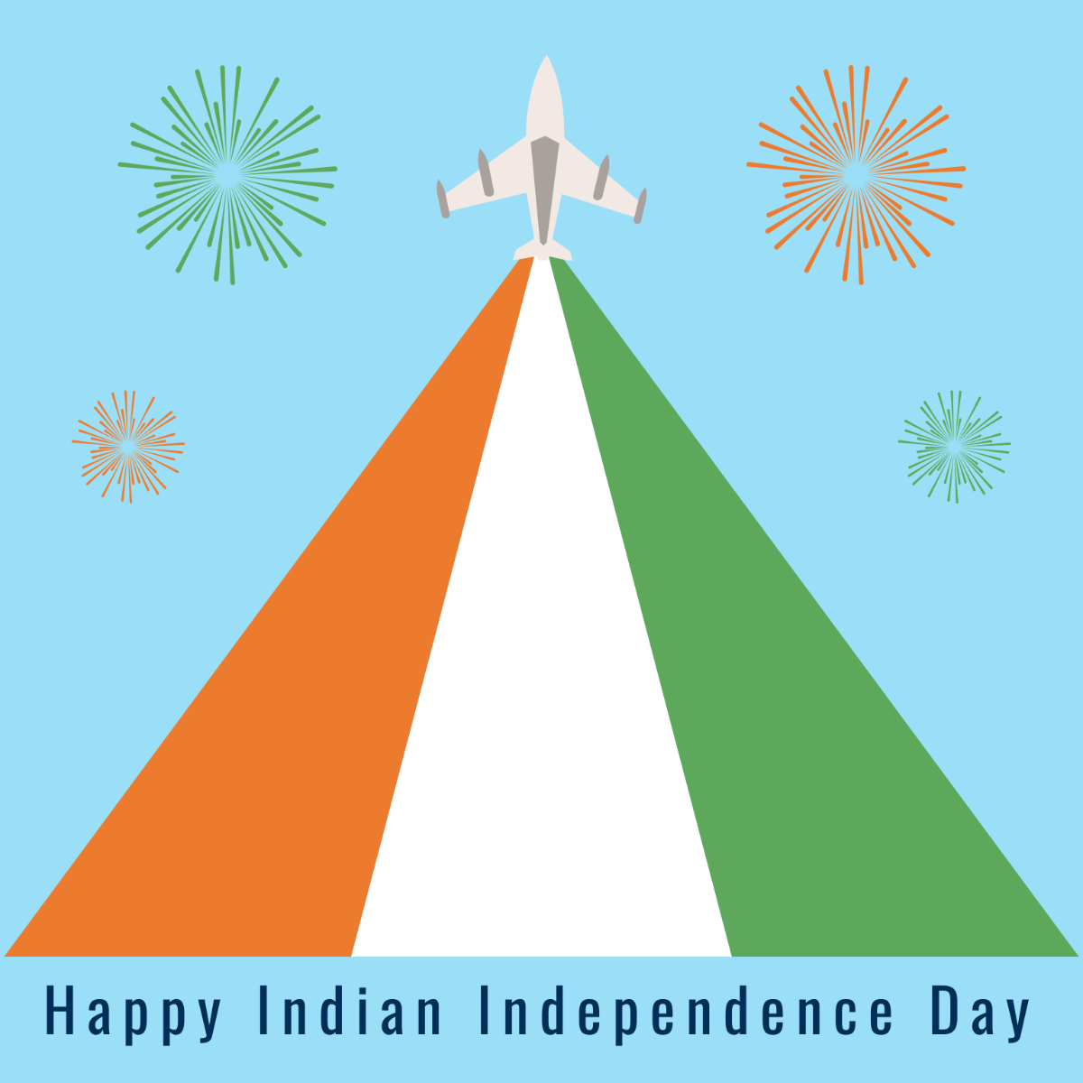 Happy Independence Day Greetings Clipart Template