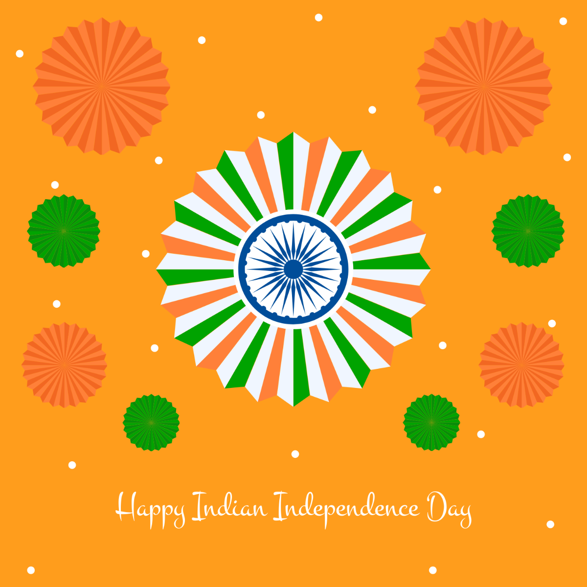 Free India Independence Day Wishes Clipart Template
