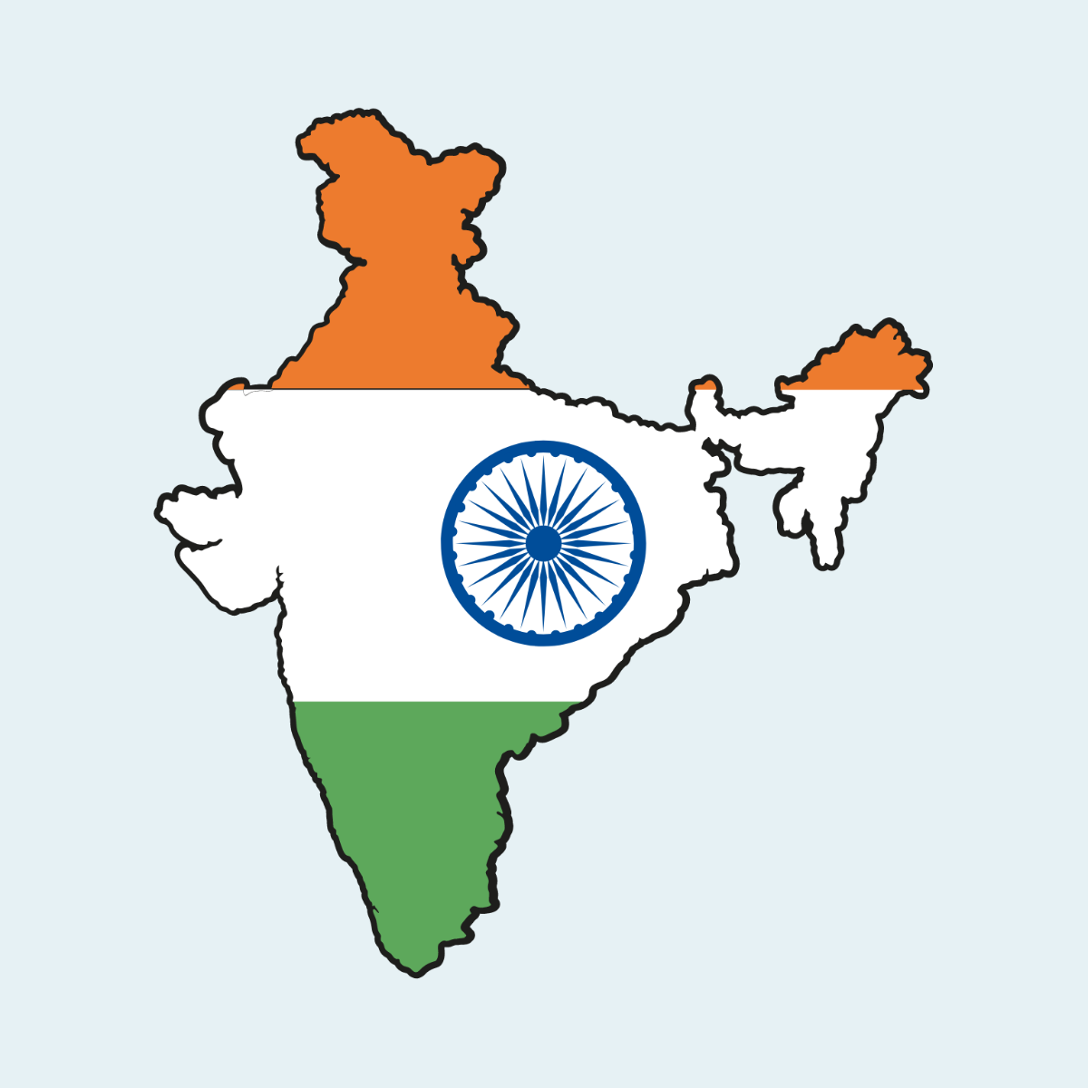 India Map Clipart Template