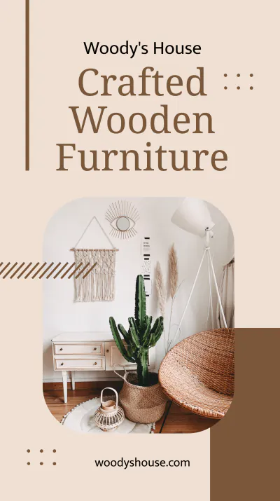 Free Wood Furniture Instagram Story Template to Edit Online